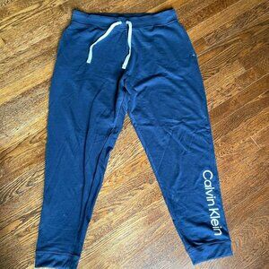 NWOT Women's Calvin Klein Navy Sleepwear Sweat Pant Joggers Size XL